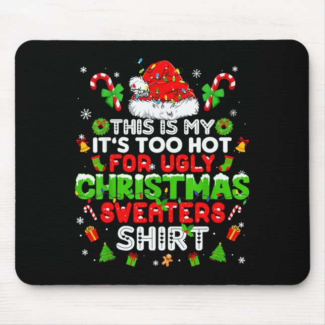 This Is My Shirt Family Matching Tee Pjs Christmas Mouse Mat (Front)