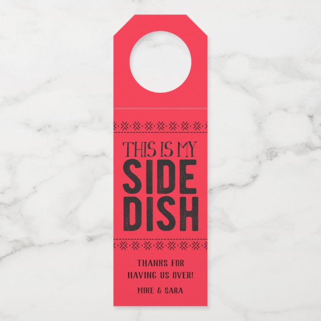This Is My Side Dish Bottle Tag (Front)