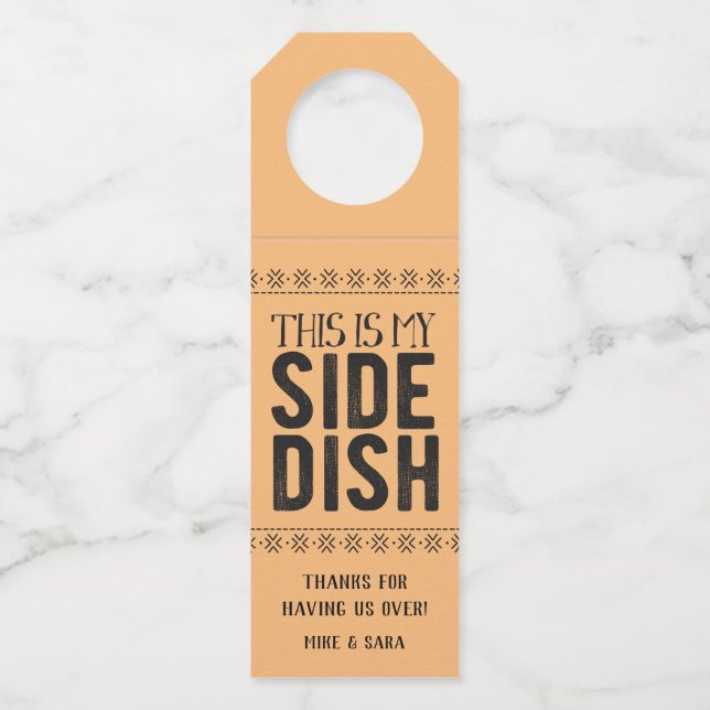 This Is My Side Dish Bottle Tag (Front)