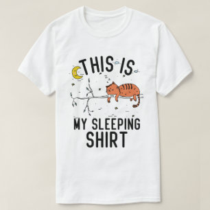 This Is My Sleeping shirt Cat Sleeping On Tree 