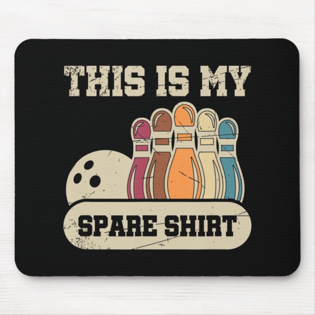 This Is My Spare  Bowling Alley Gutter Pins Bowlin Mouse Mat (Front)