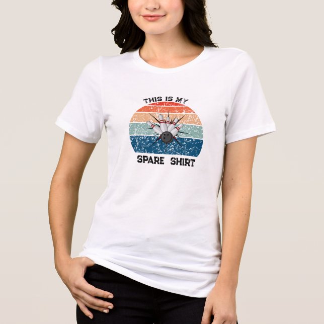 This Is My Spare Bowling Bowler Gift  Tri-Blend Shirt (Front)
