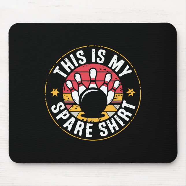 This Is My Spare Bowling - Funny Bowler Team For M Mouse Mat (Front)