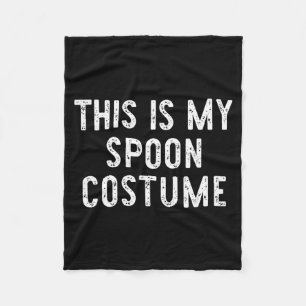 This is My Spoon Costume Halloween Funny Easy Kids Fleece Blanket