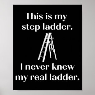 This Is My Step Ladder I Never Knew My Real Ladder Poster