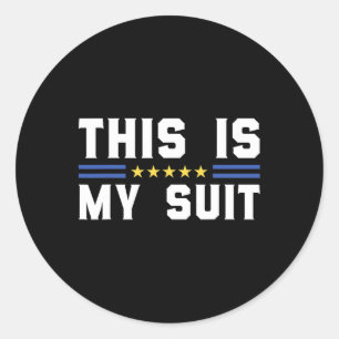 This Is My Suit Funny Ukraine Flag Zelensky Statem Classic Round Sticker