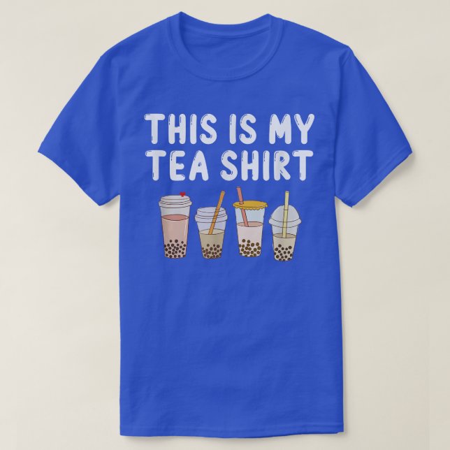 This Is My Tea Shirt Funny Teashirt Pun Bubble Tea (Design Front)
