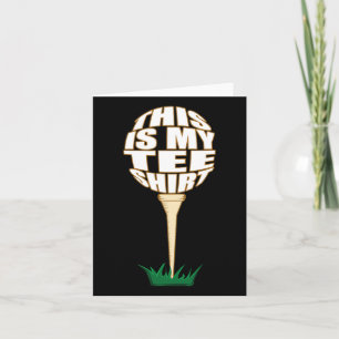 This Is My Tee Golfer Funny Golf Card