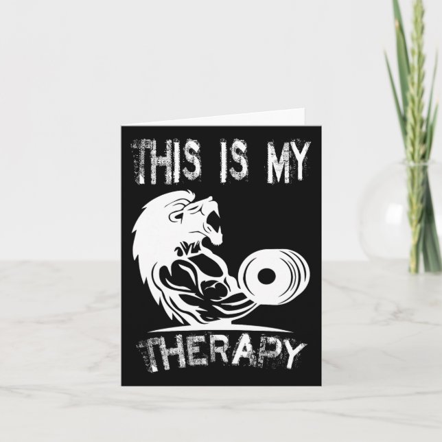 This Is My Therapy Bodybuilding Gym  Card (Front)