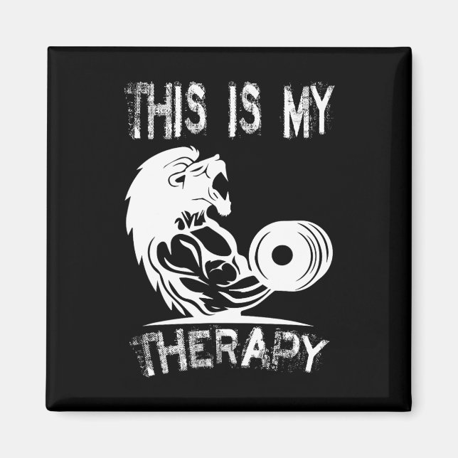 This Is My Therapy Bodybuilding Gym  Magnet (Front)