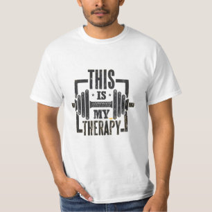 This Is My Therapy – Gym, Iron & Sweat Mental T-Shirt