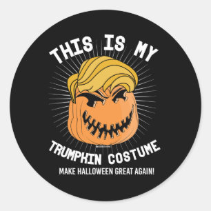 This is my Trumpkin Costume - Make Halloween Great Classic Round Sticker