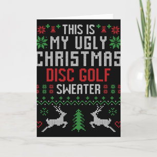 This Is My Ugly Christmas Disc Golf Sweater Disc G Card