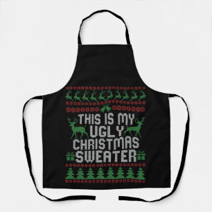 This is My Ugly Christmas Sweater Knitted Gift Apron