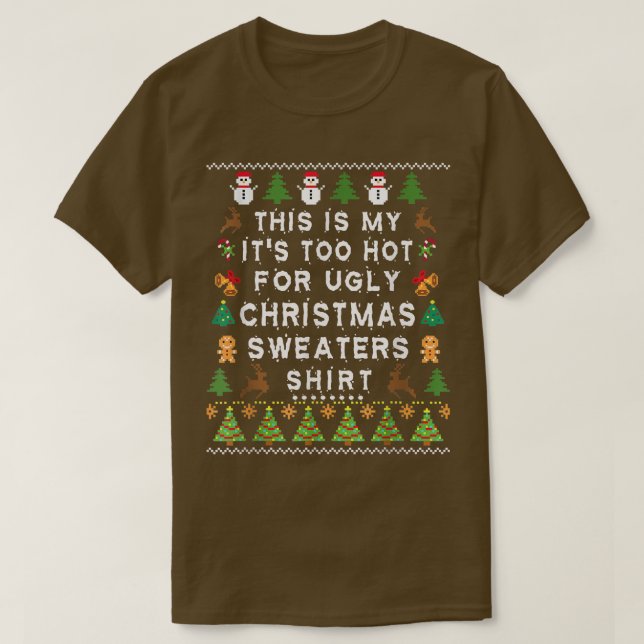 This Is My Ugly Christmas Sweaters Santa Hat Pine  (Design Front)