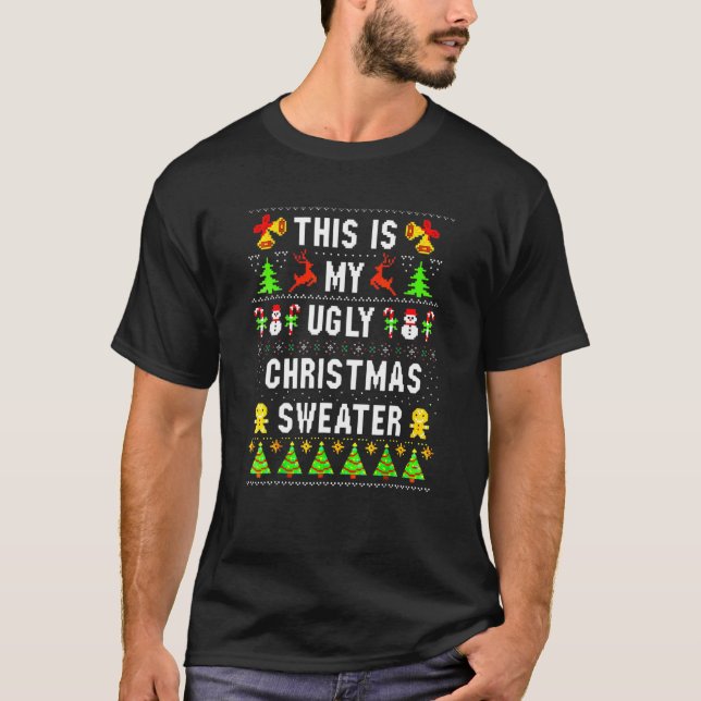 This Is My Ugly Sweater Christmas Patterns Pixel X (Front)