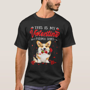 This Is My Valentine Pajama Corgi Couple Matching T-Shirt