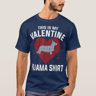 This Is My Valentine Pajama Corgi Dog Boys Girls T-Shirt
