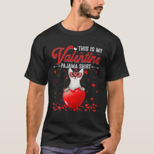 This Is My Valentine Pajama Egyptian Mau Cat T-Shirt