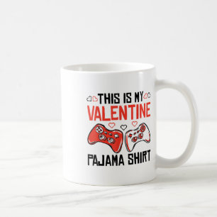 This Is My Valentine Pajama Shirt Gamer Boy Girl M Coffee Mug