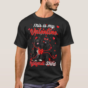 This Is My Valentine Pajama Shirt Newfoundland Dog