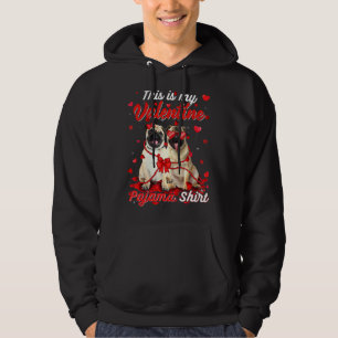This Is My Valentine Pajama Shirt Pug Dog