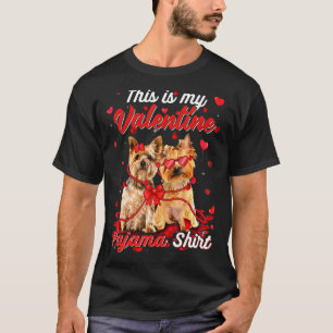 This Is My Valentine Pajama Shirt Yorkshire Terrie