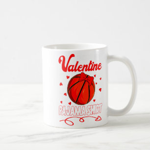 This Is My Valentines Basketball Pajama For Kids B Coffee Mug