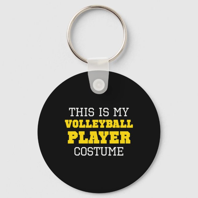 This Is My Volleyball Player Costume Halloween Laz Key Ring (Front)