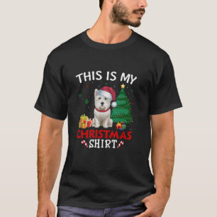 This is My Westie Dog Santa Hat Christmas Pajama T T-Shirt