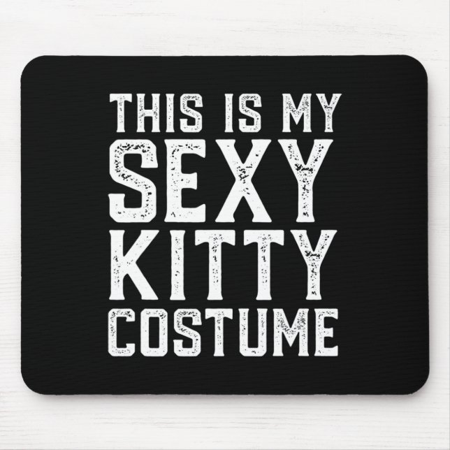 This Is My Y Kitty Costume Fun Easy Halloween Cat  Mouse Mat (Front)