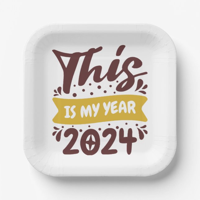 This is my year 2024 paper plate (Front)