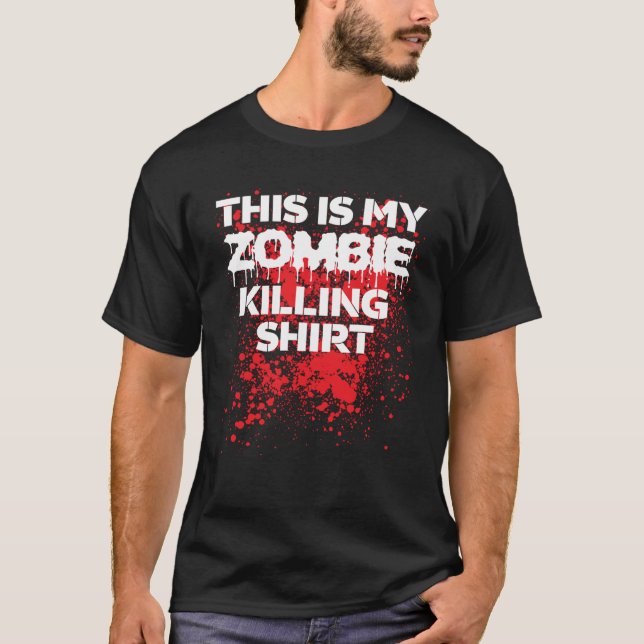 This is my zombie killing Funny Halloween Zombie S T-Shirt (Front)