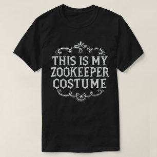 This Is My Zookeeper Costume Funny Lazy Halloween T-Shirt