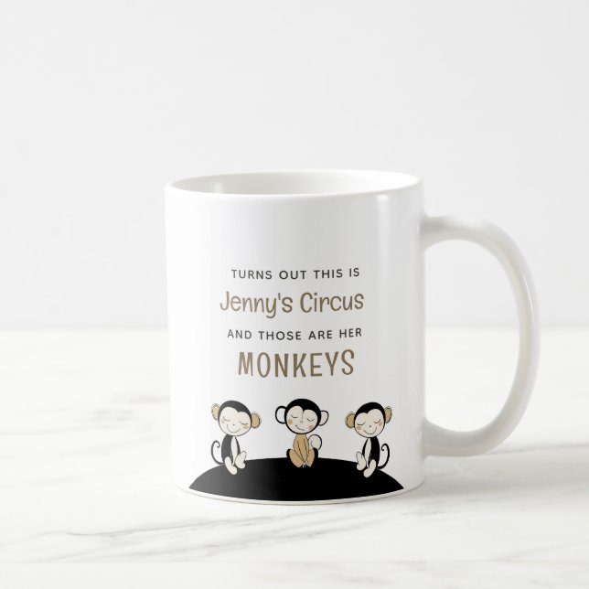 This Is [Name] Circus Those Are My Monkeys Coffee Mug (Right)