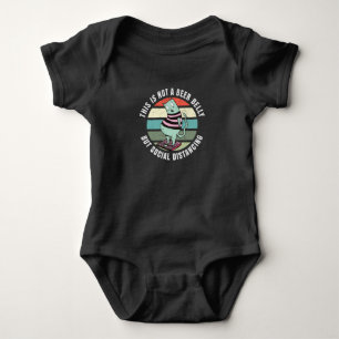 This is not a beer belly but social distancing baby bodysuit