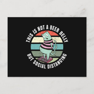 This is not a beer belly but social distancing postcard