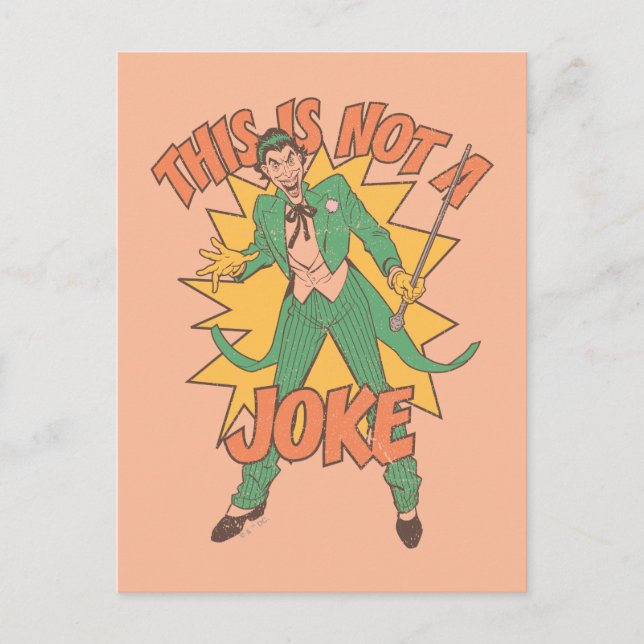 This Is Not A Joke Postcard (Front)