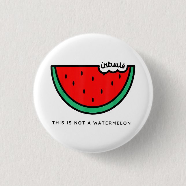 'This Is Not a Watermelon' Palestine Collection 3 Cm Round Badge (Front)