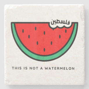 'This Is Not a Watermelon' Palestine Collection Stone Coaster