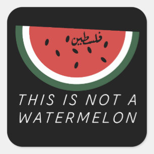 This is Not a Watermelon - Palestine watermelon  Square Sticker