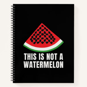 This is Not a Watermelon - Palestinian keffiyeh Notebook