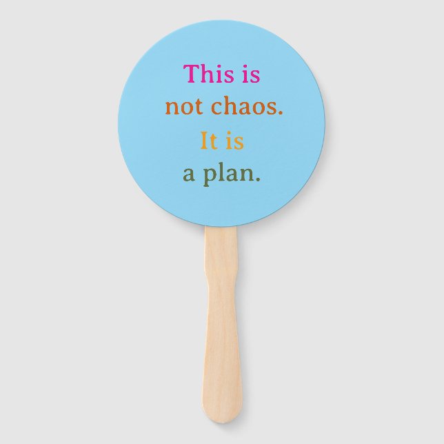 This is not chaos hand fan (Front)