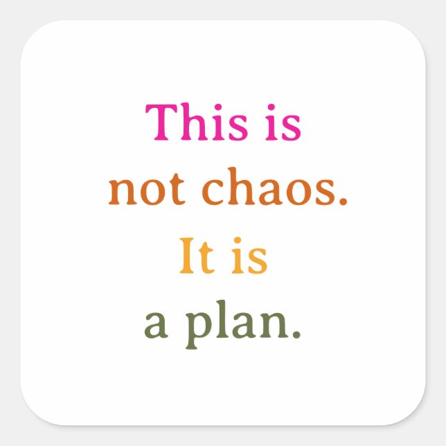 This is not chaos square sticker (Front)