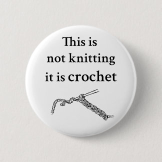 This is not knitting it is crochet 6 cm round badge