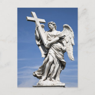 This is one of the angel statues of the famous postcard