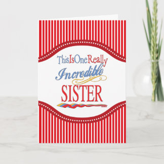 This Is One Really Incredible Sister Gift Card