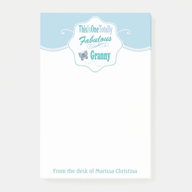 This Is One Totally Fabulous Granny Post-it Notes (Front)