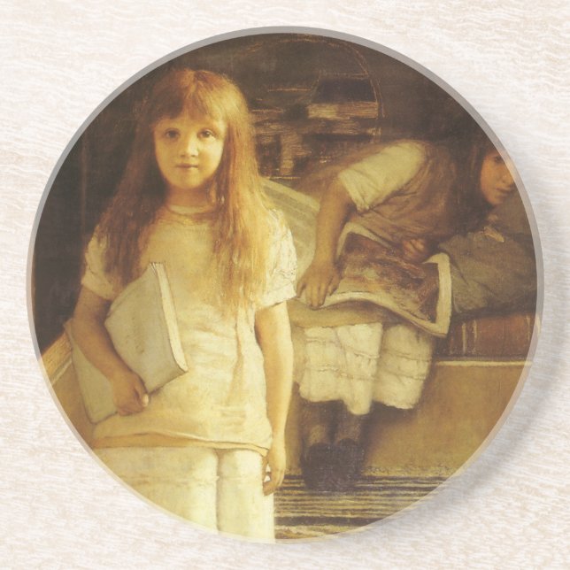 This is Our Corner by Sir Lawrence Alma Tadema Coaster (Front)