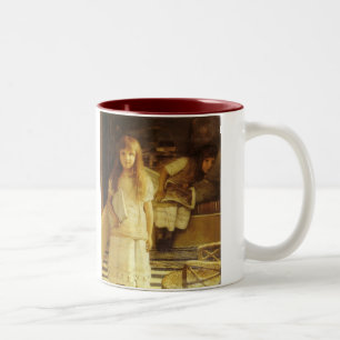This is Our Corner by Sir Lawrence Alma Tadema Two-Tone Coffee Mug